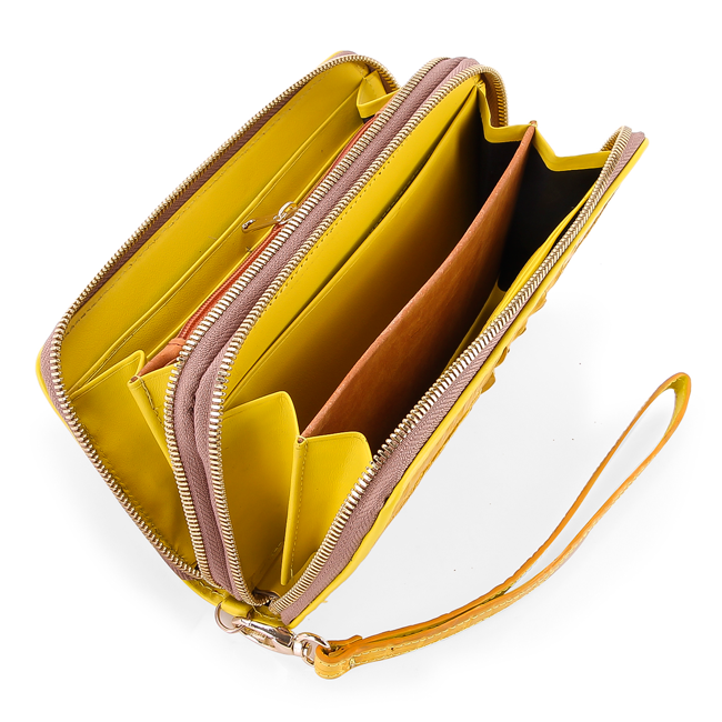 Ví nữ da cá sấu nhiều loại màu vàng nghệ HJ93253-3282-3296-3298-3299