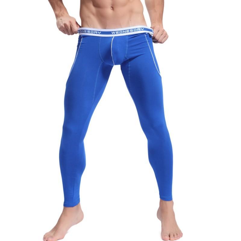 Quần Dài Johns Ấm Quần Thun Mỏng Dòng Nam Thời Trang Eo Thấp Đáy Gợi Cảm Đồng Tính Quần Lót Nam Legging long Johns