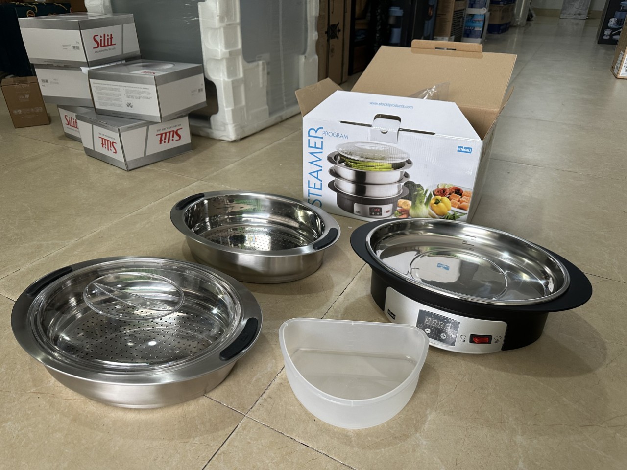 Nồi Hấp 2 tầng Stockli 0102.02 dung tích 8L Made in Germany Hàng chính hãng