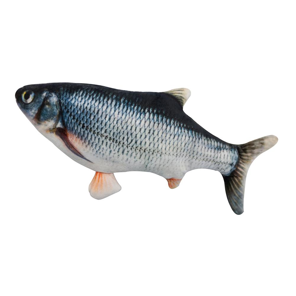 Đồ chơi cho mèo hình con cá bằng điện In 3D chuyển động và phát ra âm thanh chất liệu bông PP và lông ngắn sang trọng