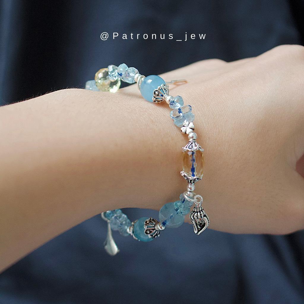 Vòng Tay Aquamarine Charm Bạc 925 VTAC925 Patronus