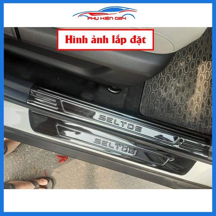 Nẹp bước chân trong ngoài TITAN ô tô Seltos 2020-2021-2022 chống trầy bảo vệ trang trí xe