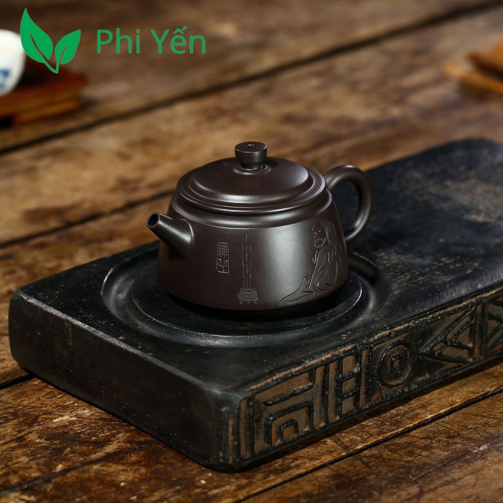 Ấm trà Tử sa Hắc sa Thạch biều 200ml hàng siêu VIP HSTB140205