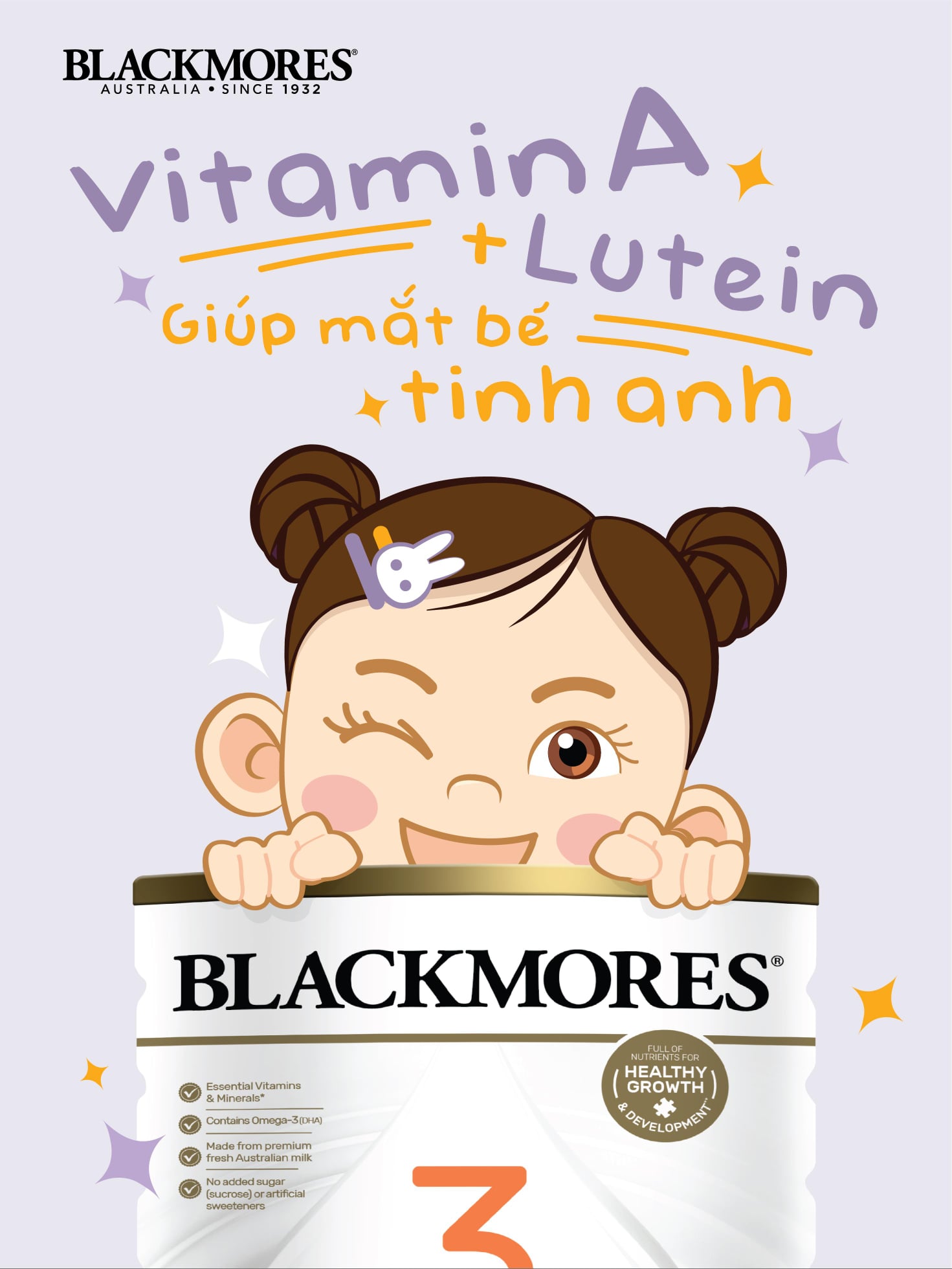 Sữa bột công thức Blackmores Toddler Milk Drink Stage 3 cho bé từ 12 tháng tuổi trở lên (900g)