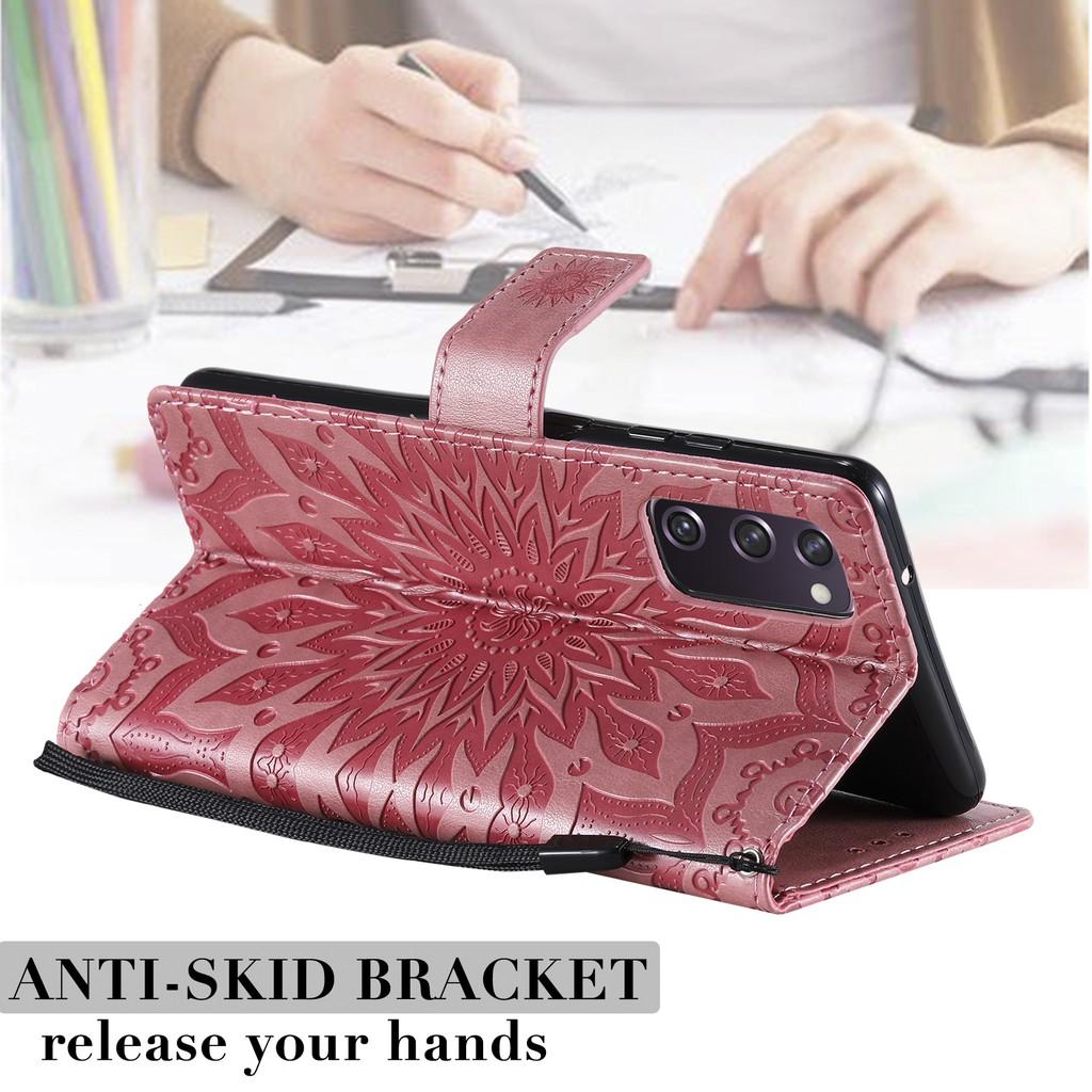 Bao da PU hình chiếc ví kiêm đế đỡ cho Samsung Galaxy Note10 Lite A71 A51 A21S A31 M21 M30S