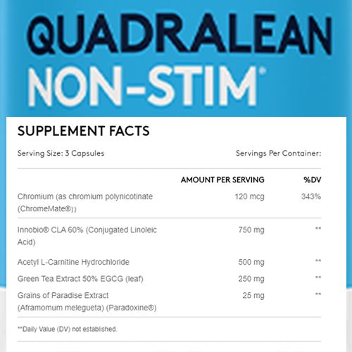 QuadraLean Stimulant-Free Weight – Đốt Mỡ Tăng Tốc Độ Trao Đổi Chất và Không chất kích thích (90 viên)