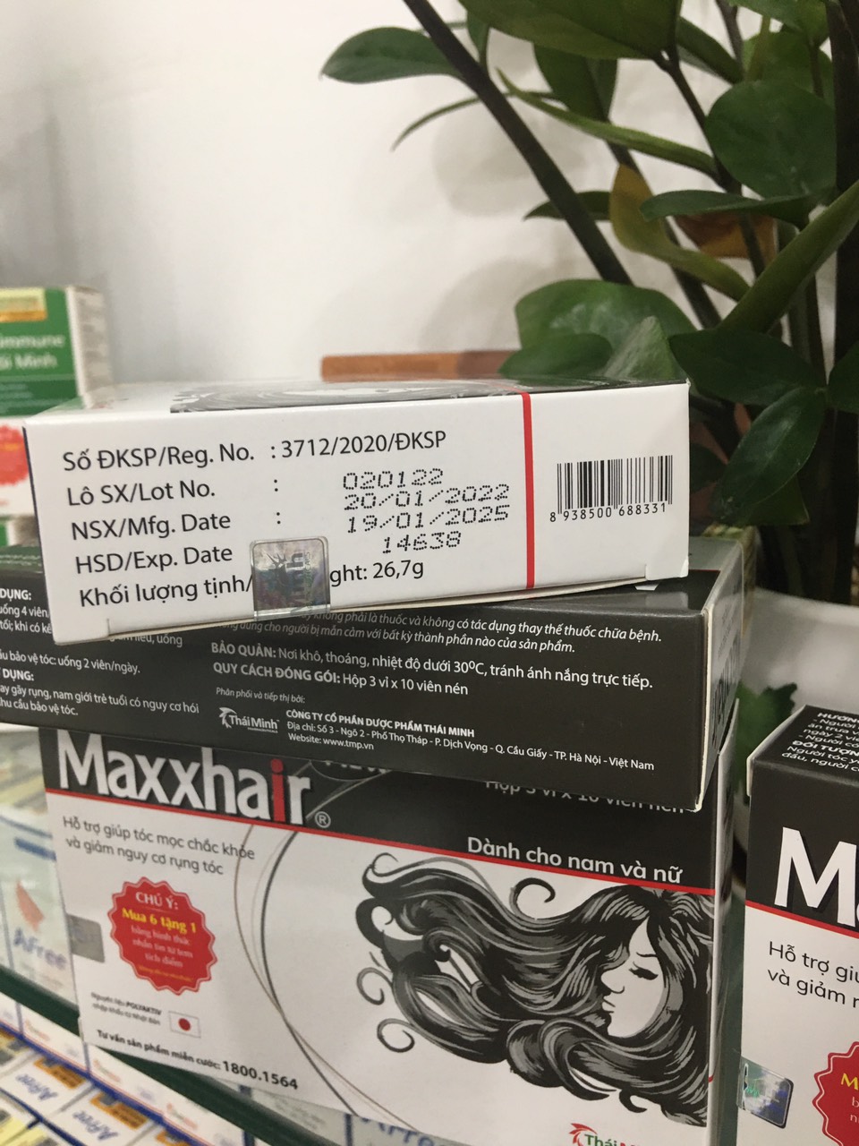 Combo 4 hộp MAXXHAIR- trị rụng tóc