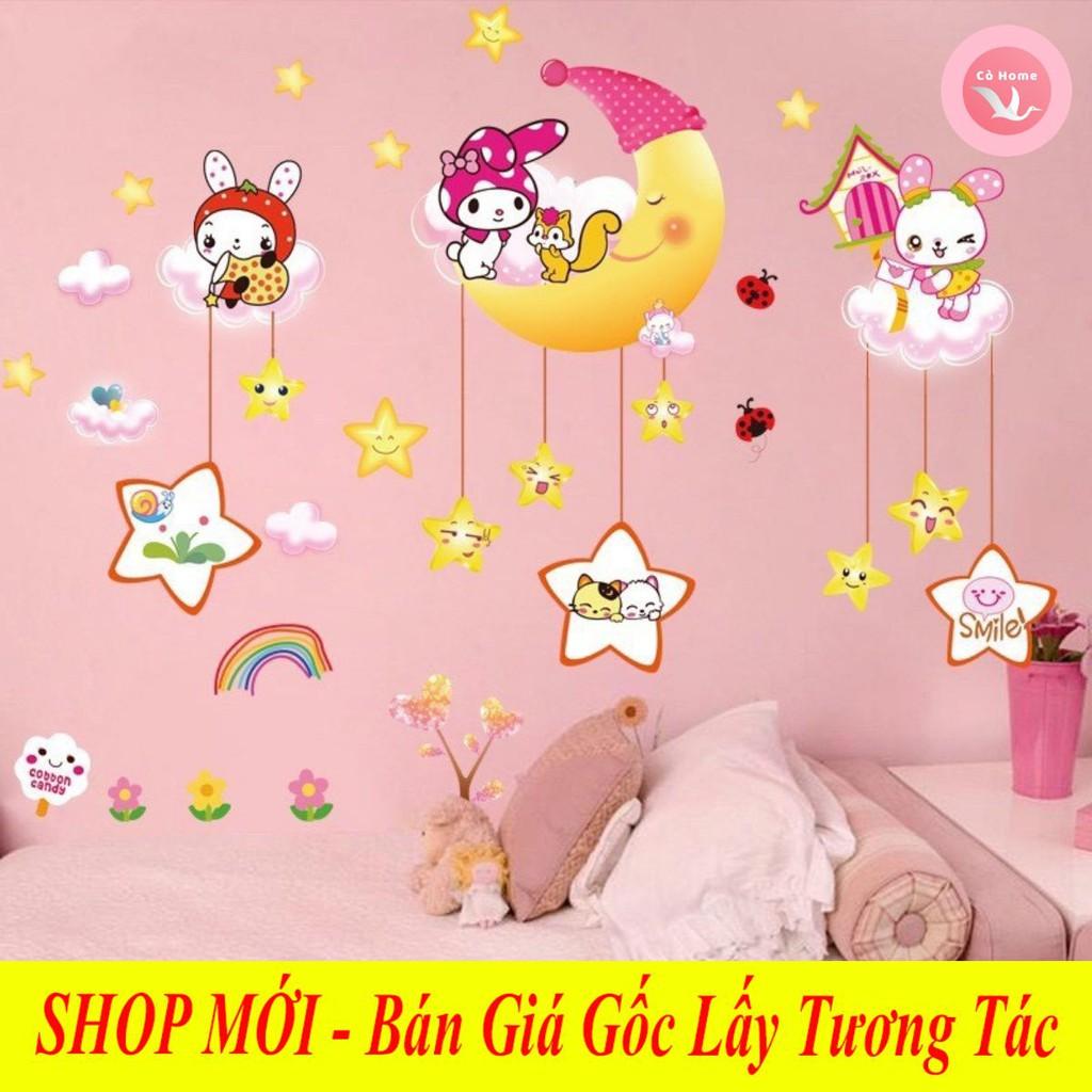 Tranh Dán Tường Cho Bé - Decal Dán Tường Cho Bé Hình Ngôi Sao TE08