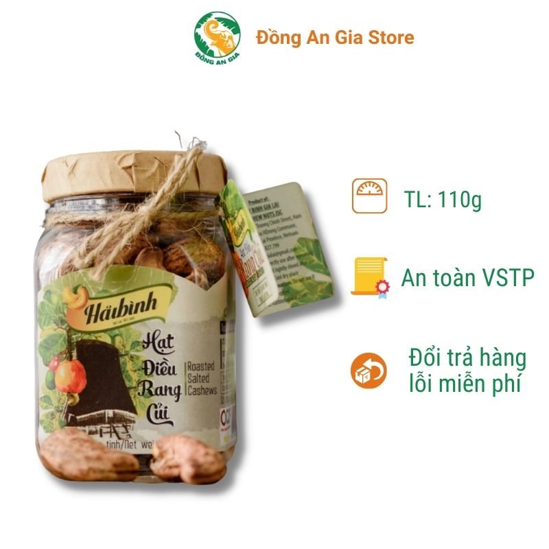 Hũ hạt điều rang củi Hải Bình 110g