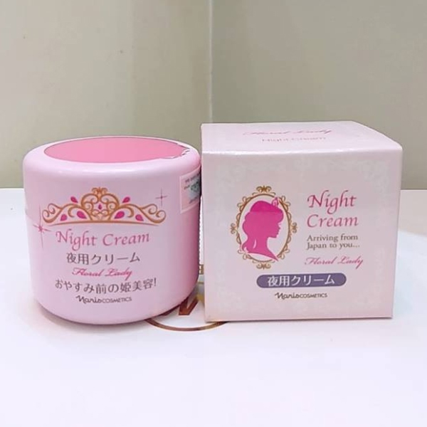 Kem đêm Naris Floral Lady Night Cream Nhật bản 49g + Móc khóa
