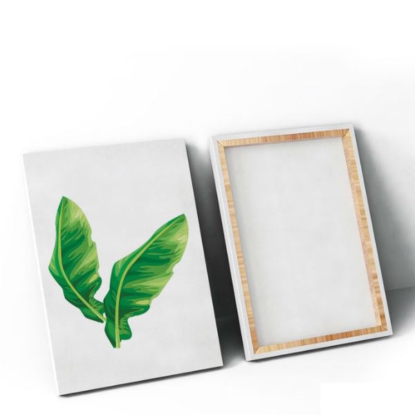 Bộ 2 Tranh Ép Gỗ MDF "Lá Xanh" W101