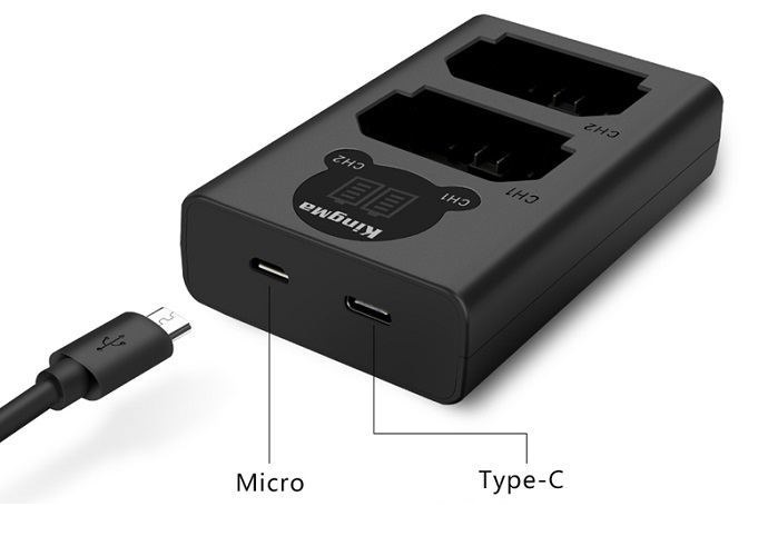 Sạc pin đôi LCD LP-E17 Kingma hàng chính hãng.