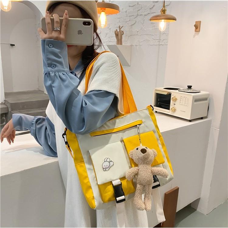 Móc Khóa Thú Bông Treo Balo Túi Xách Treo Chìa Khóa gấu nâu