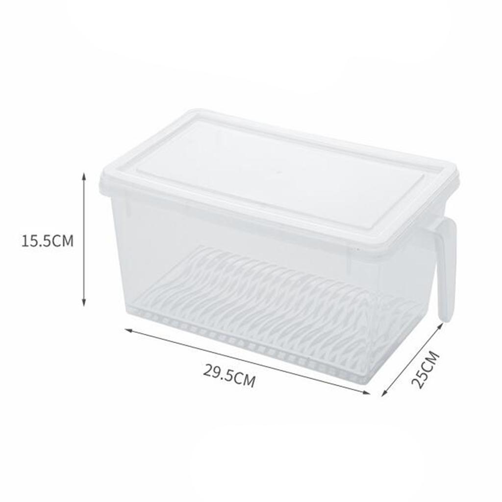 Plastic Food Storage Container Refrigerator Organizer Box with Handle