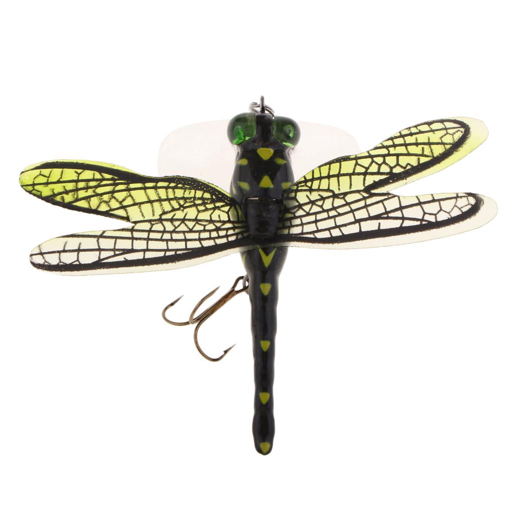 Popper Fishing Bait Life-like Dragonfly Floating Fly Fishing Flies Color F