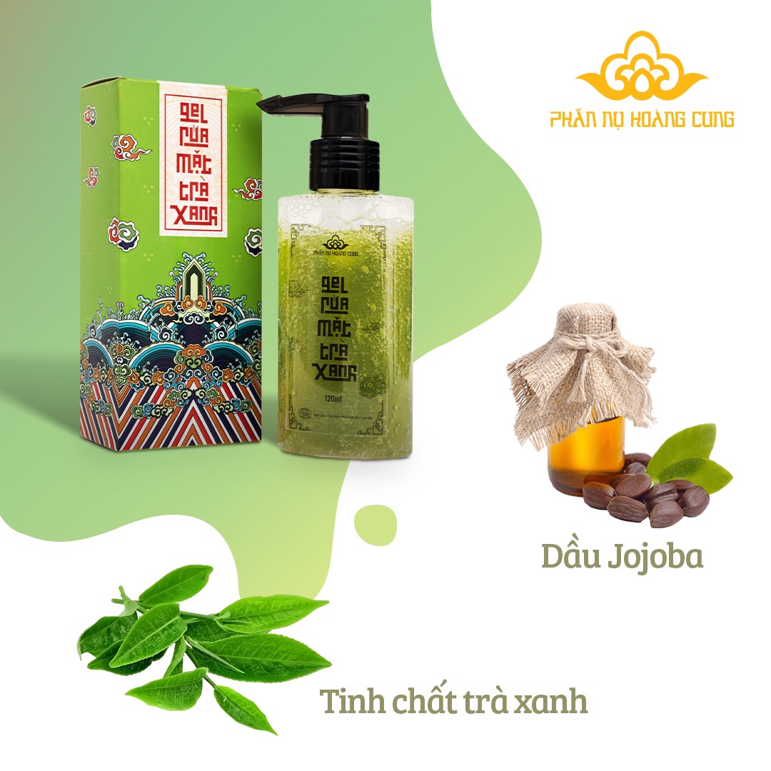 Gel rửa mặt trà xanh Phấn Nụ Hoàng Cungung