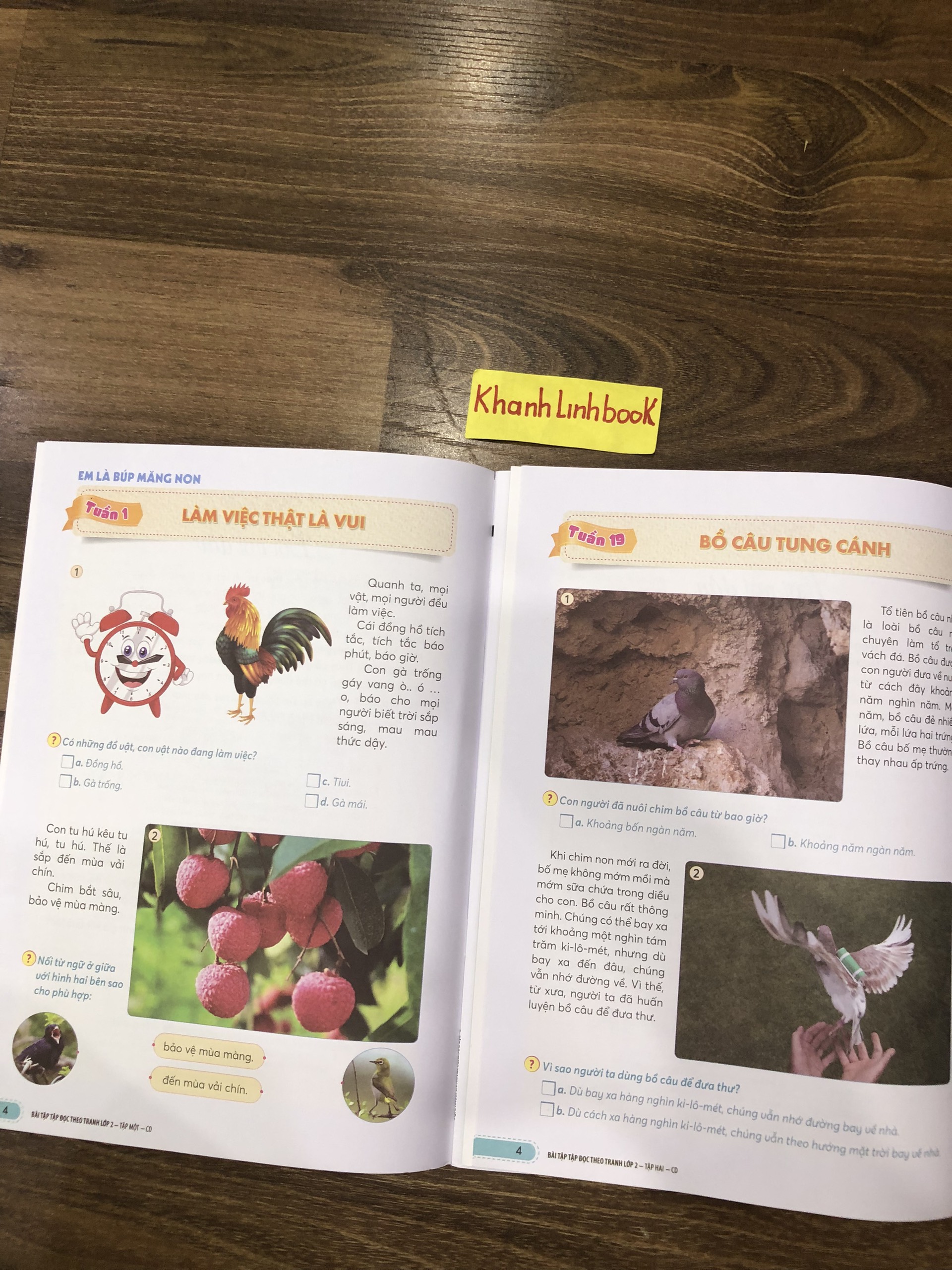 Sách Combo Bài tập tập đọc theo tranh lớp 2 tập 1 + 2