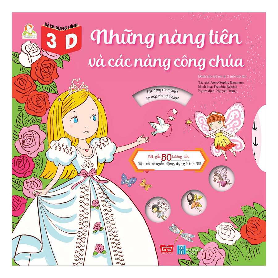 Sách Dựng Hình 3D - Những Nàng Tiên Và Các Nàng Công Chúa - Với Gần 50 Tương Tác Lật Mở, Chuyển Động, Dựng Hình 3D