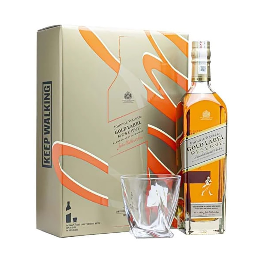 {Freeship 50K} Hộp Quà Rượu Johnnie Walker Gold Label Blended Scotch Whisky 40% 750ml