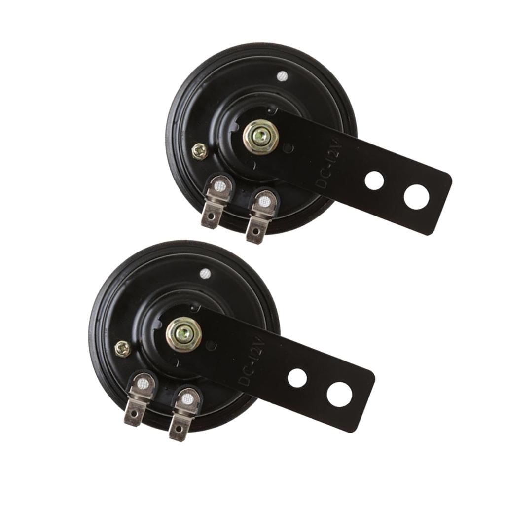 2 Pieces Motorcycle Car Electric 12V 1.5A 110dB Warn Loud Air Horn Trumpet