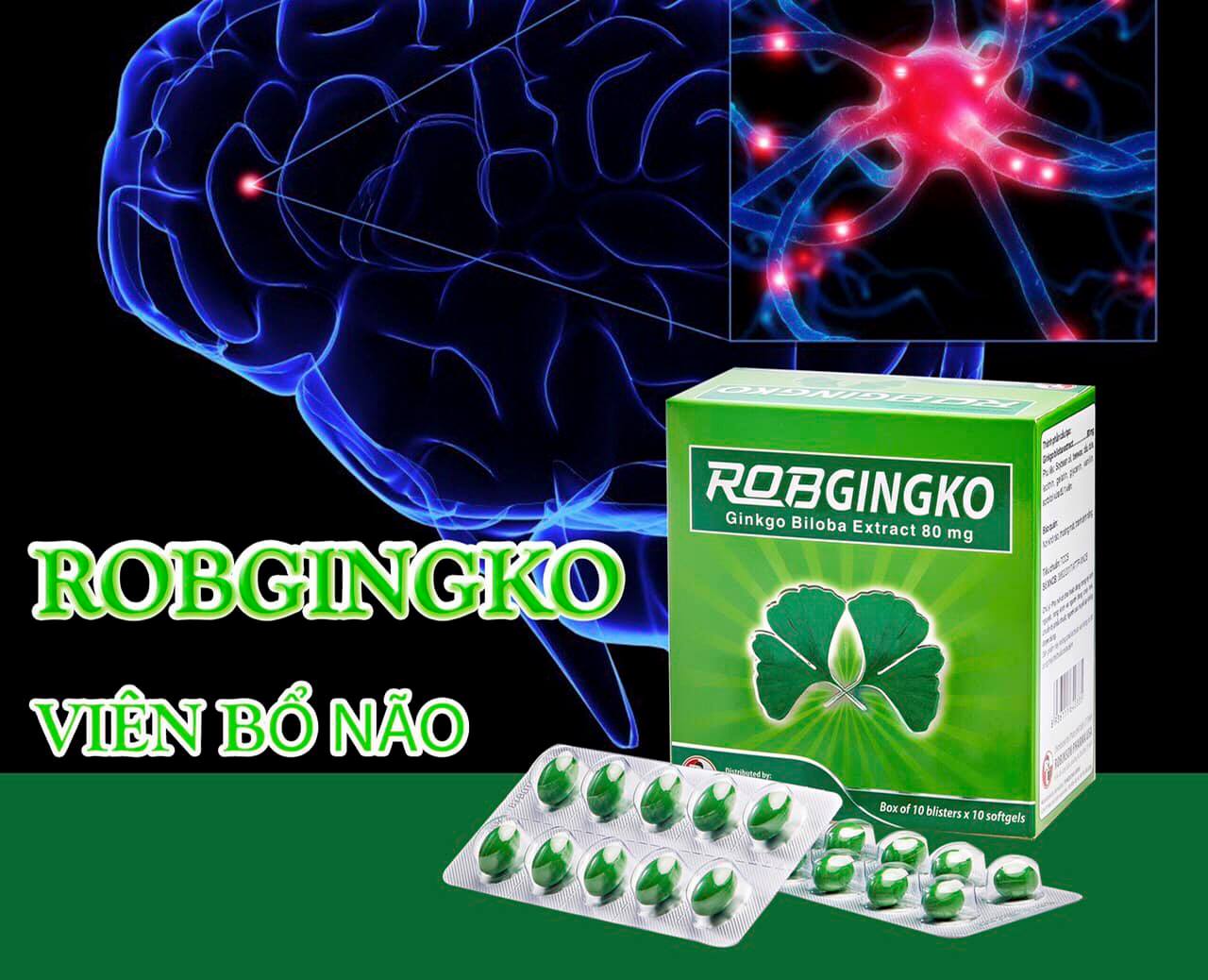 TPCN- Robinson Pharma USA- RobGingko-Viên uống hỗ trợ bổ não, tăng cường trí nhớ, phòng ngừa tai biến
