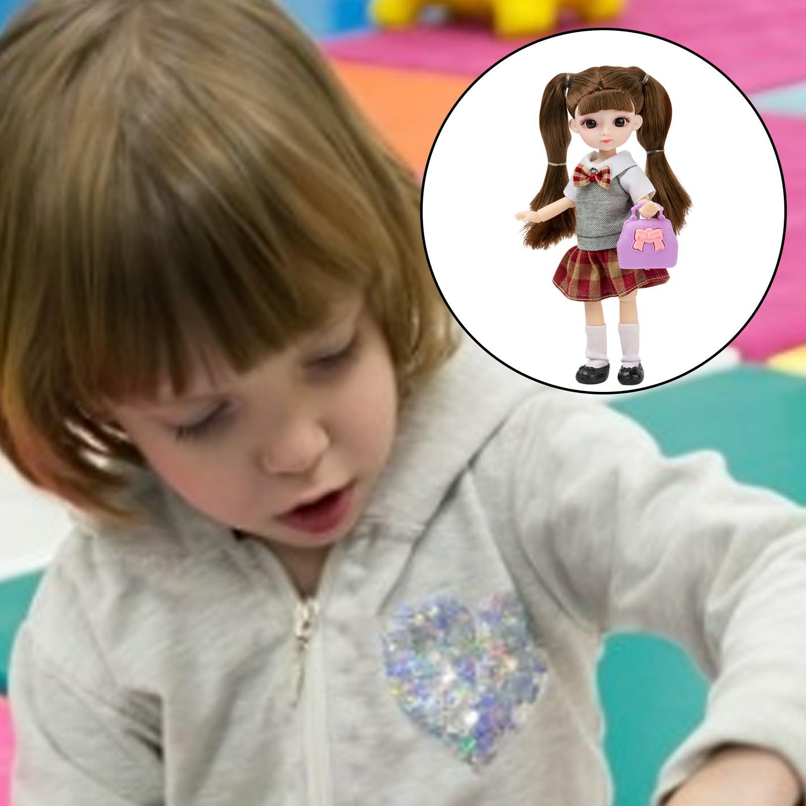 Doll  Jointed 3D   Makeup Dress Shoe  Brown