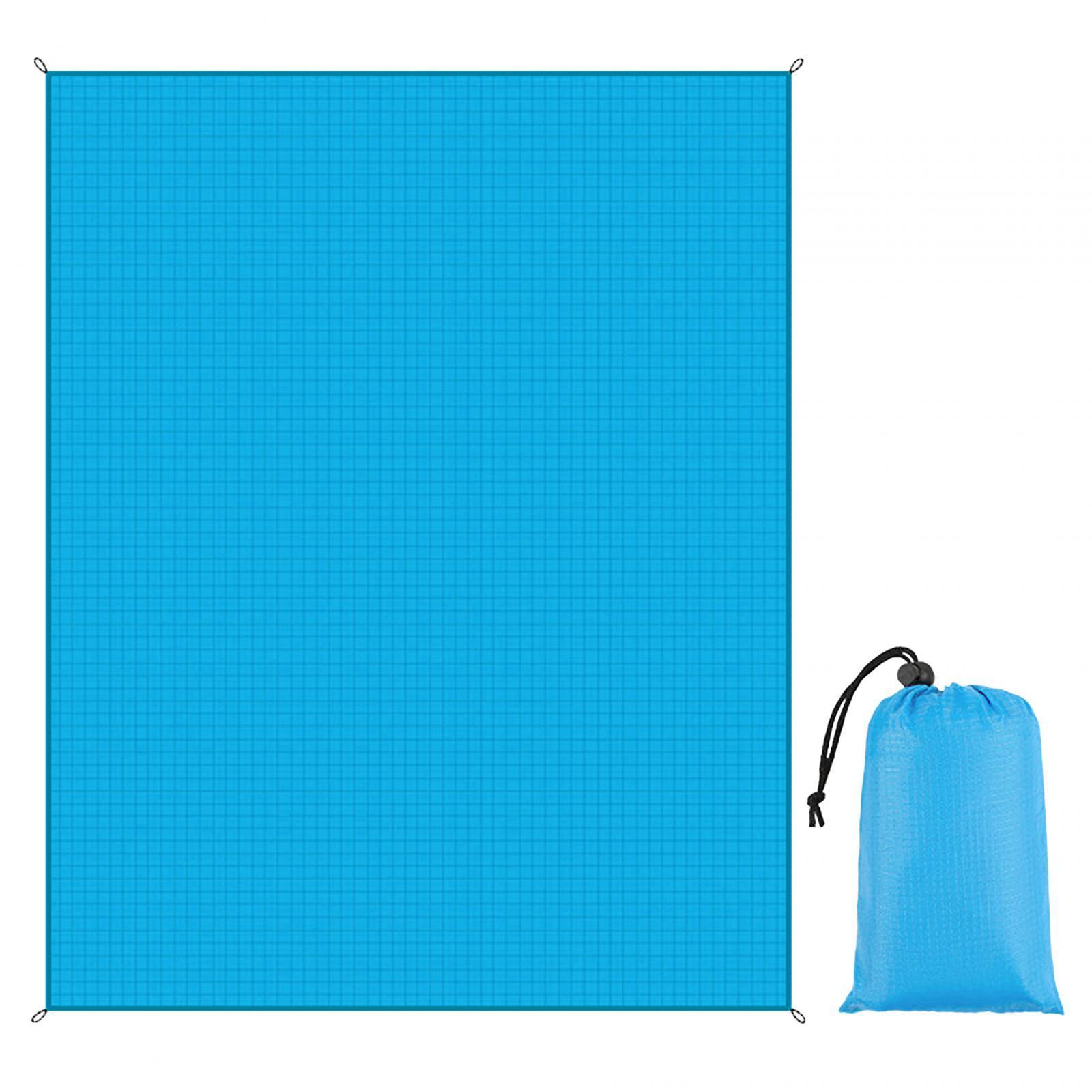 Waterproof Camping Blanket with Drawstring Pocket Compact Quick Drying Picnic Blanket Beach Mat for Music Festival Travel
