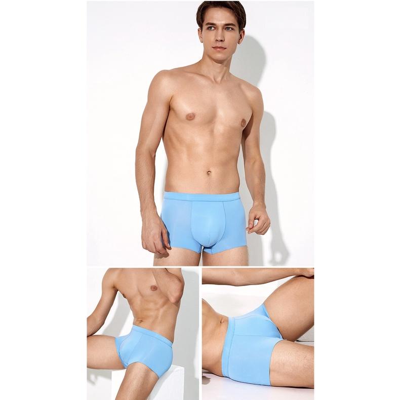 Quần lót đùi nam boxer Đúc lụa cao cấp, quần sịp nam co giãn, mát màu đẹp - Minhstore