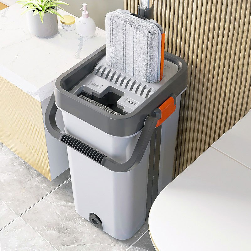 Bộ Cây Lau Nhà KITIMOP SM33 PRO - Thùng Lau Nhà Tự Vắt Thông Minh, Chổi Lau Nhà Xoay 360 Độ, Lau Sàn Làm Sạch