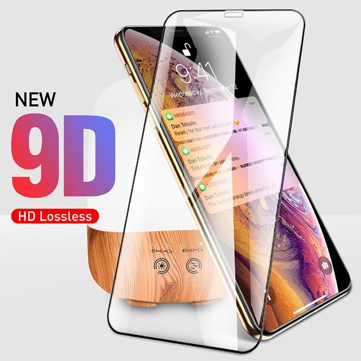 Kính Cường Lực Dành Cho Điện Thoại iPhone 12 Pro Max 9D Full Keo Full Màn - Miếng Dán Màn HÌnh Cao Cấp - Màu Đen