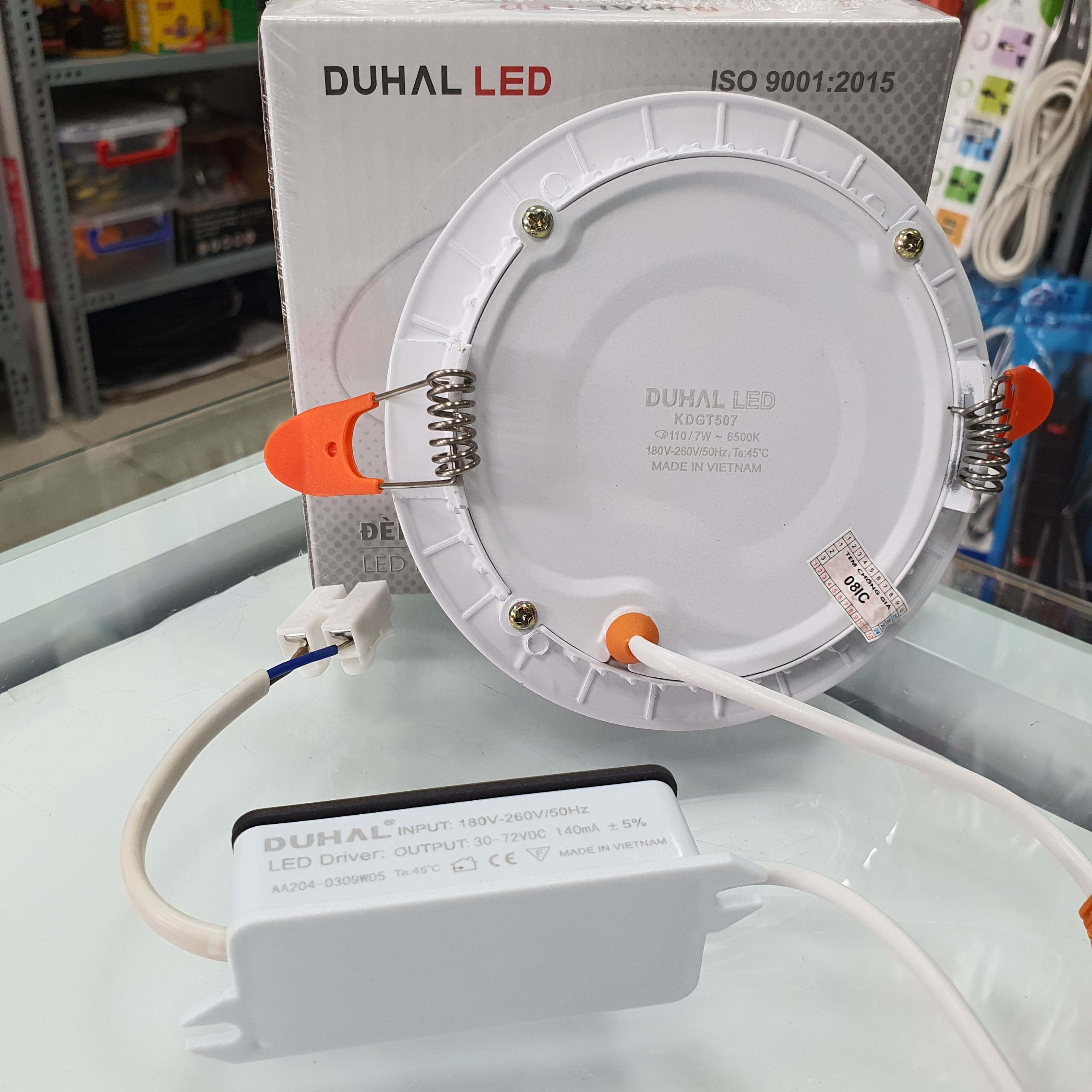 Đèn led âm trần tròn 7W 9W sáng trắng Duhal