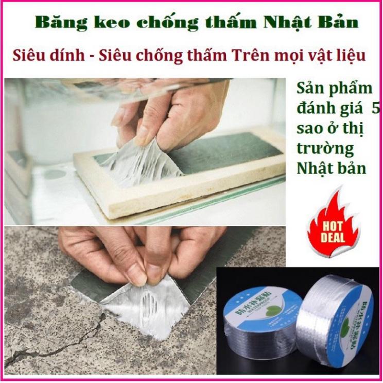 Băng Keo Siêu Dính Đa Năng, Keo dán chống thấm,chống nhiệt cho tường, trần nhà, ống nước, bể nước..