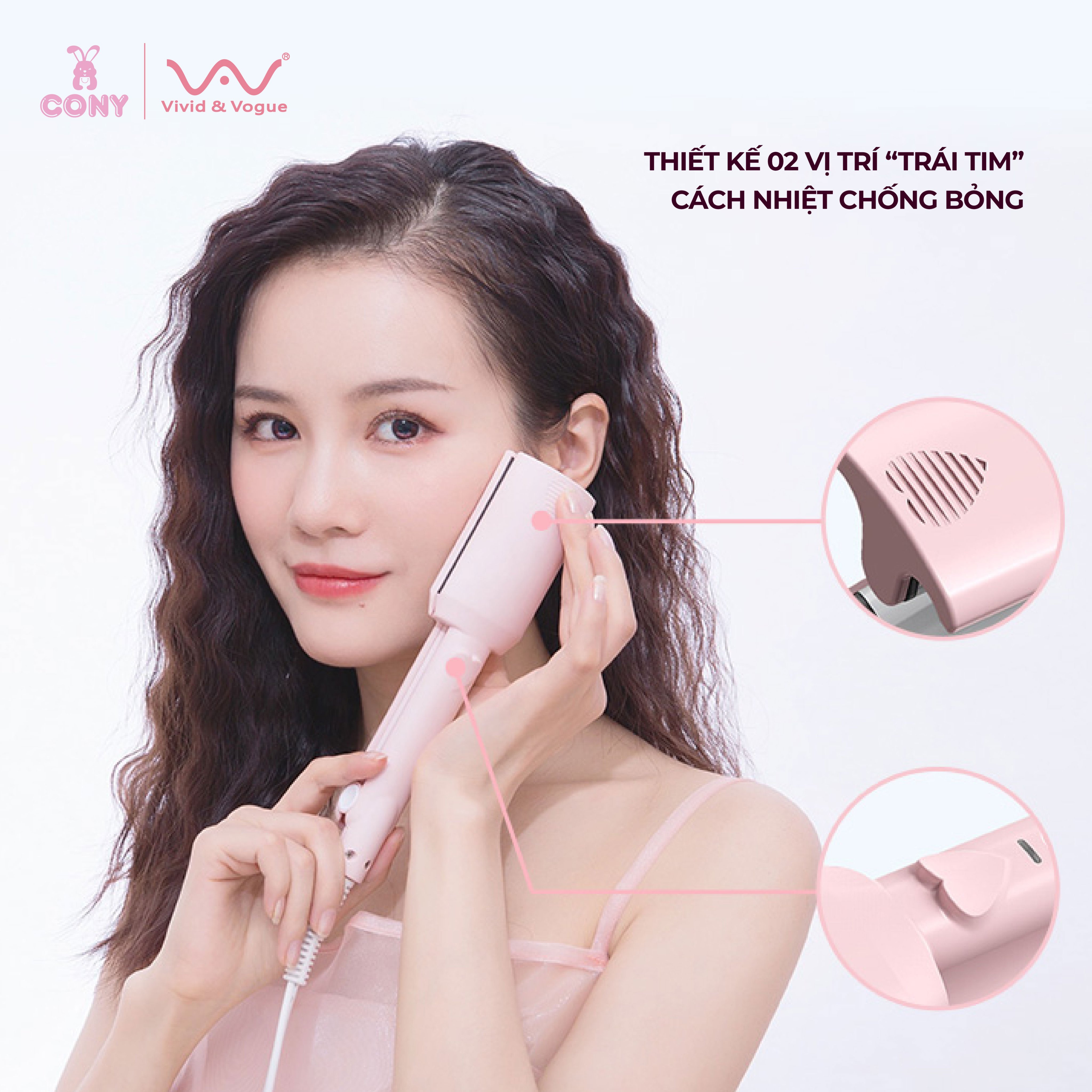 Máy Dập Xoăn Sóng Nước Vivid&amp;Vogue - VAV038