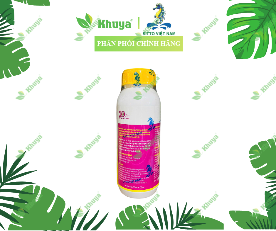Phân bón lá sinh học Sitto Calcium Boron 500ml Đậu trái - Giảm rụng trái