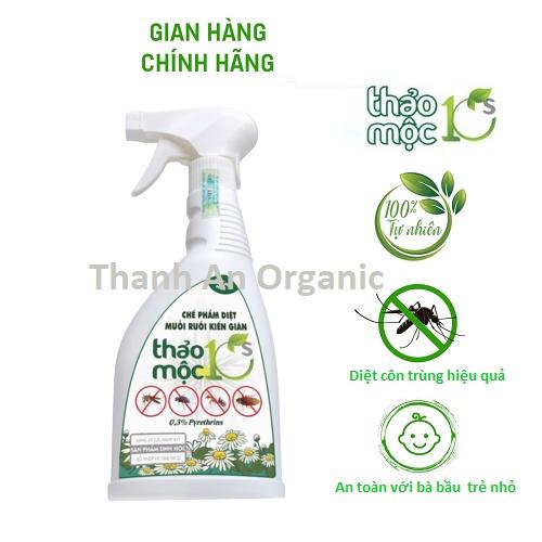 Bình Xịt Diệt Muỗi Kiến Gián Mối Sinh Học THẢO MỘC 10S Chai 500ml