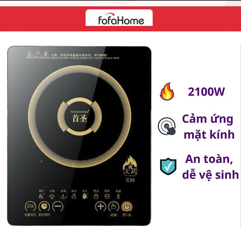 Bếp Từ Đơn Mặt Kính Cường Lực Cảm Ứng Siêu Bền Thiết Kế Hiện Đại Nhiều Chế Độ Nấu Công Suất Lớn Làm Nóng Nhanh Tiết Kiệm Điện Với Bảng Điều Khiển Đơn Giản Tự Động Tắt Thông Minh- Hàng chính hãng