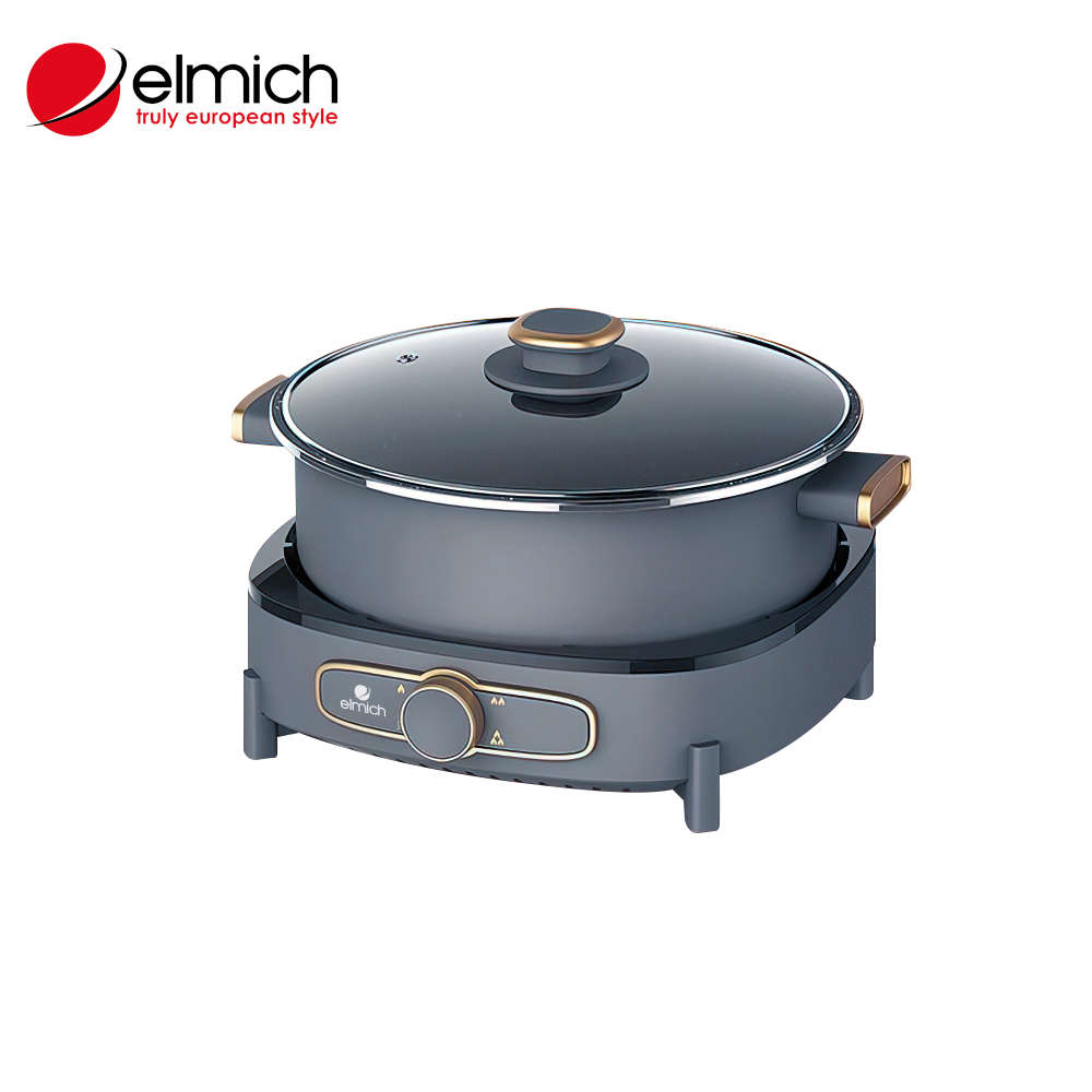 Nồi lẩu nướng điện đa năng Elmich MEP-3910 dung tích 5,5L công suát 1500W - Hàng chính hãng