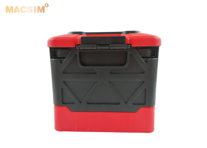 Hộp đựng đồ gấp gọn 2 ngăn 50L màu đỏ pha đen kích thước 50cm x 34cm x 31cm - hộp đựng đồ trong cốp ô tô nhãn hiệu Macsim chất liệu PP cao cấp