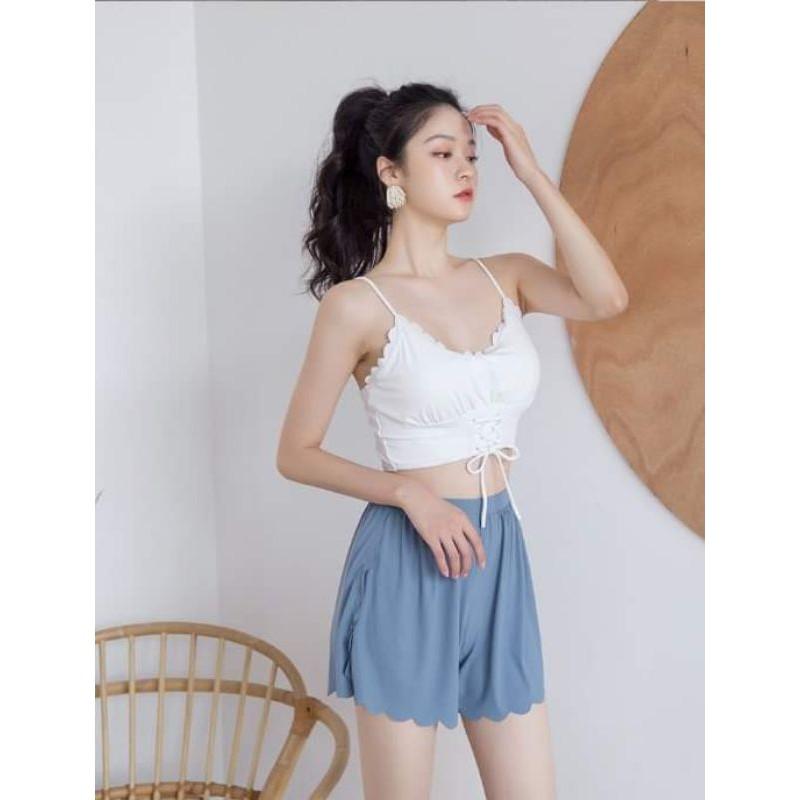 Đồ Bơi 3 Mảnh Lưng Cao Kèm Quần Đùi S137