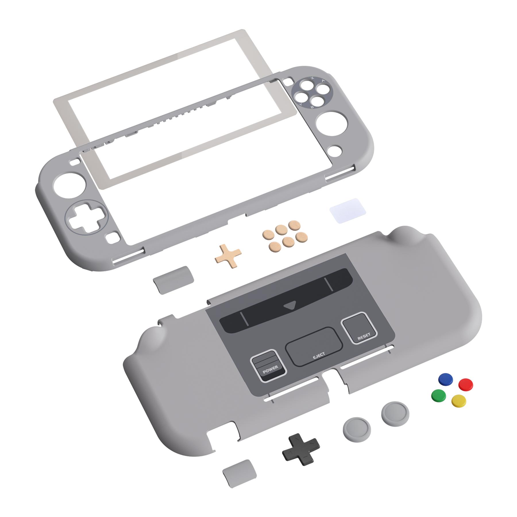 PlayVital SFC SNES Vỏ bảo vệ phong cách Châu Âu cổ điển cho NS Switch Lite W/Màn hình bảo vệ