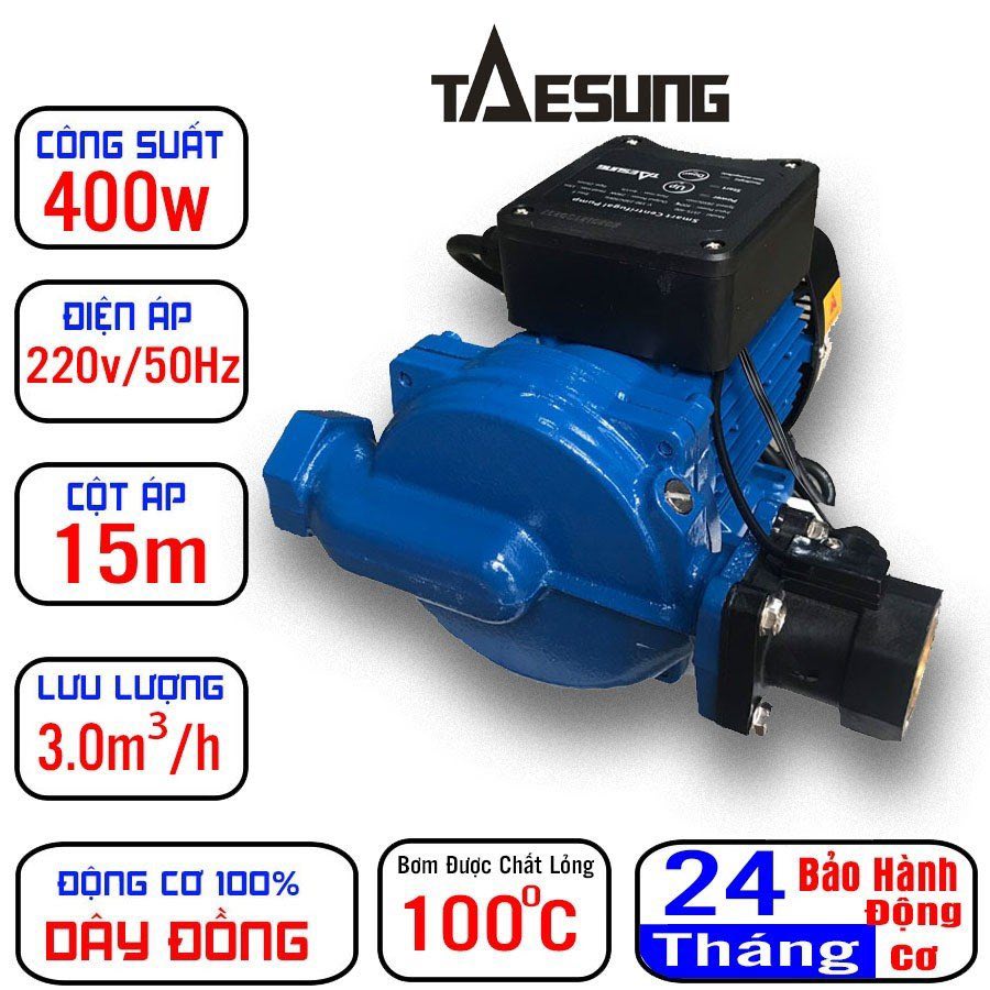 Bơm tăng áp điện tử thông minh taesung 400w, tiết kiệm điện, hoạt động êm, bảo hành 2 năm