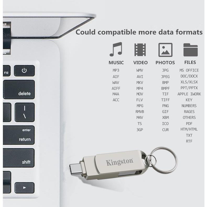 Ổ Đĩa Flash 2 Trong 1 Otg 512GB Type-C Cho Điện Thoại