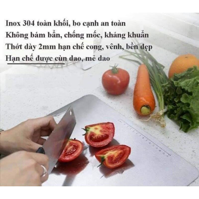 (Trợ giá) Thớt inox 304 an toàn chống khuẩn