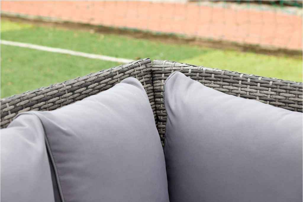 WEGO Bộ sofa nhựa giả mây ngoài trời/ Bộ Sofa sân vườn 7 chỗ ngồi // Outdoor Furniture Rattan Chair Sofa Dining Set Balcony Table Garden 7 seater