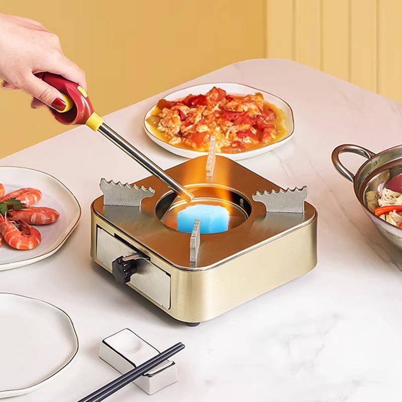 Bếp cồn du lịch, cắm trại, bếp lẩu mini Inox Hàng ĐẸP an toàn dễ sử dụng TẶNG KÈM CỒN