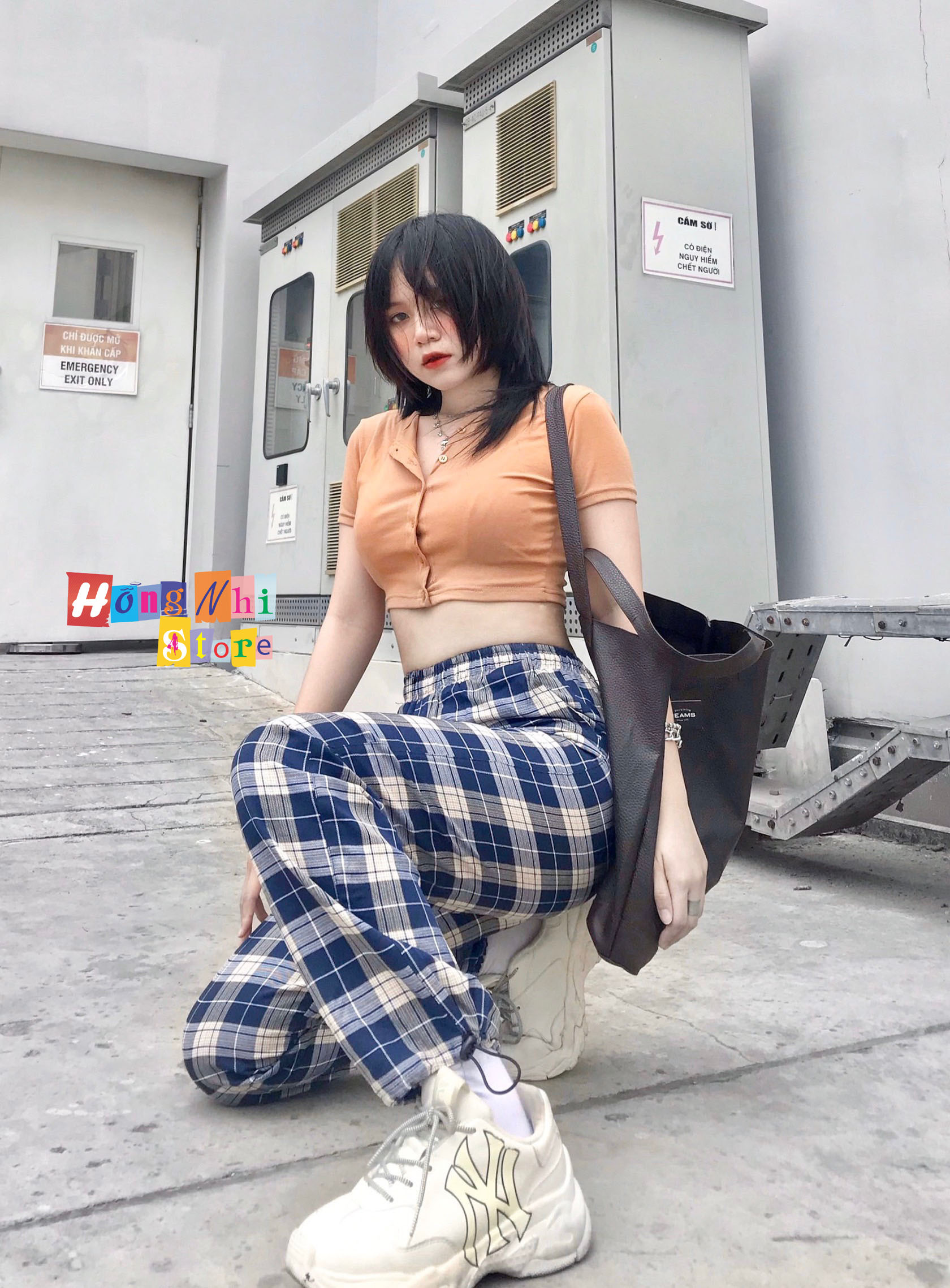 Quần Caro Dây Rút Lai - Quần Caro Lưng Thun Bo Lai Long Caro Pant - MM