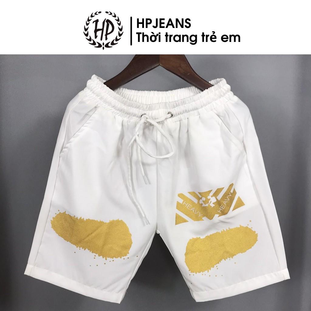 Quần Đùi Bé Trai HPJEANS514 HẬU BÙI Quần Đùi Trẻ Em HP Jeans Chất Liệu Đũi Cho Các Bé Từ 6 Đến 10 Tuổi