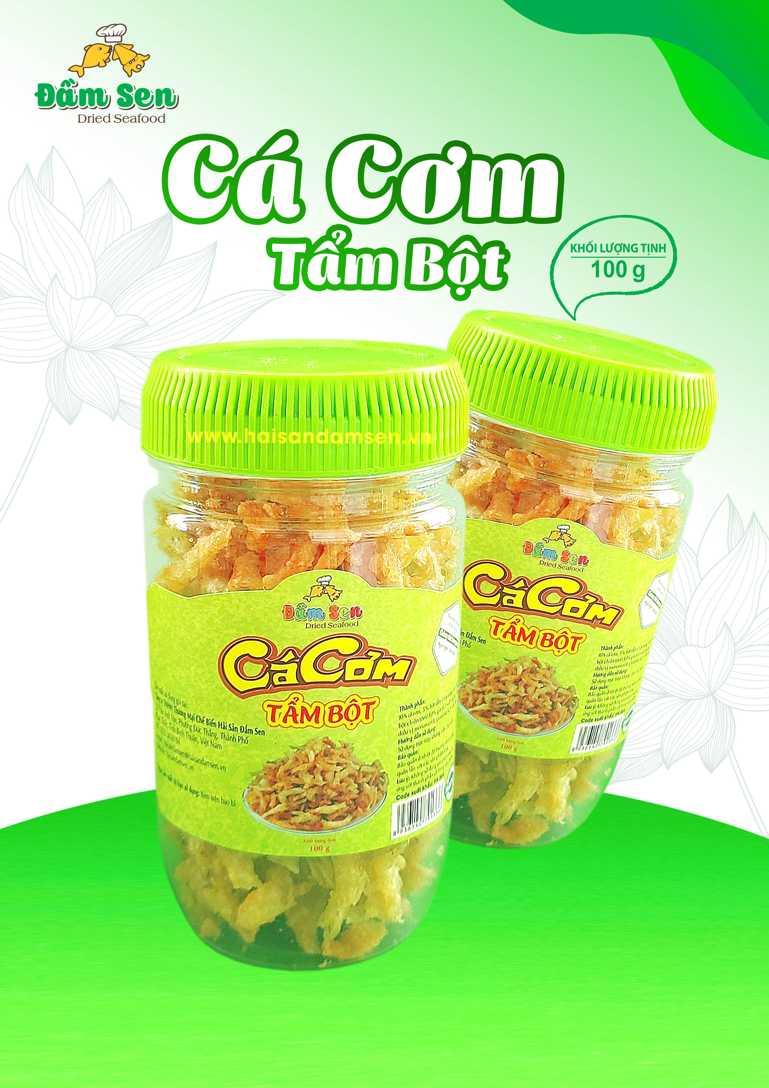 Đặc Sản Bình Thuận - Cá Cơm Tẩm Bột Đầm Sen - 100G