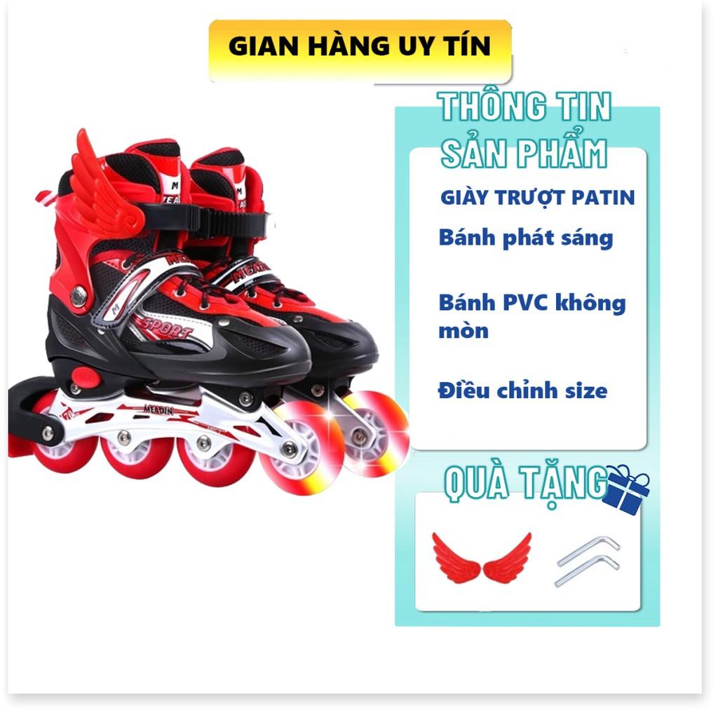 Giày trượt patin trẻ em cánh tiên bánh đầu phát sáng