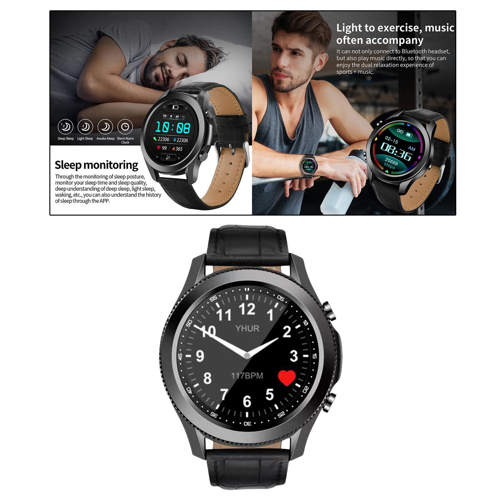 Smart Watch Fitness  ECG PPG  Pressure Sleep Monitor Black